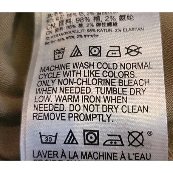 Quicksilver Shorts Mens 38 Brown Khaki Tan Chino 2014 Style Flat Front High Rise - Picture 10 of 11